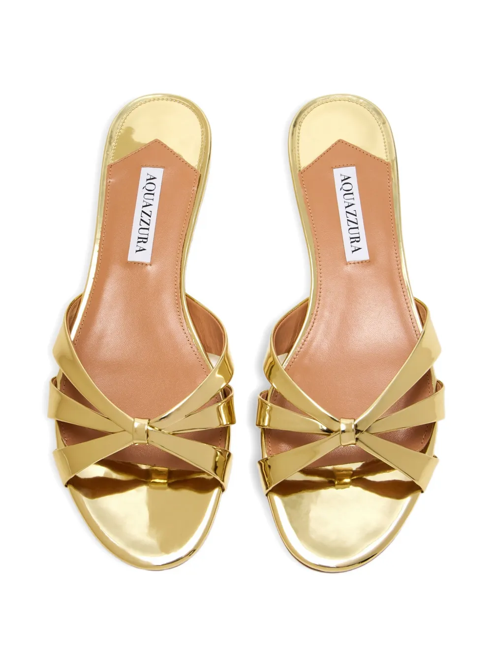 Aquazzura Tati metallic leather sandals | صنادل بكعب | Image 2