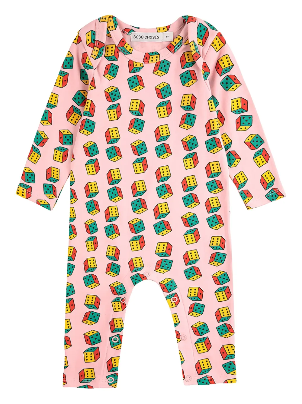 Bobo Choses dice-print jumpsuit - ピンク Bobo Choses dice-print jumpsuit - ピンク