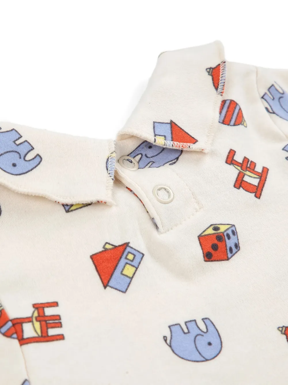 Bobo Choses Peter Pan Collar Toy-print Top In White