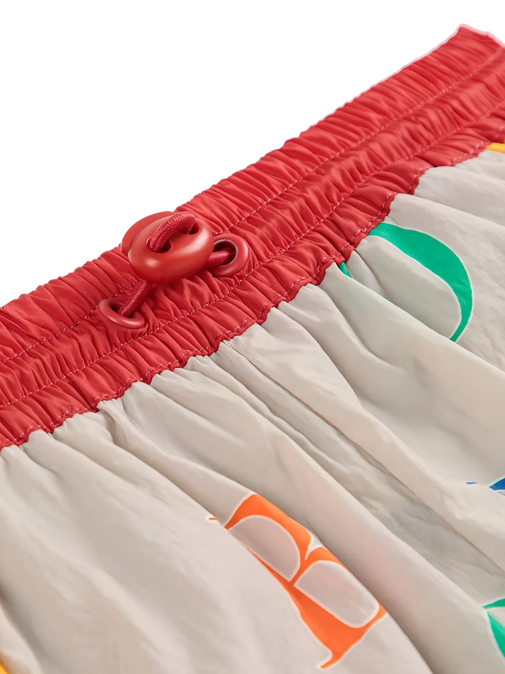 Bobo Choses Broek met colourblocking en logoprint Beige