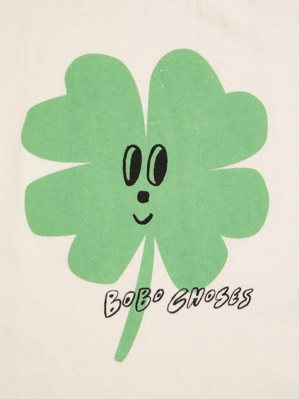 Bobo Choses Four-leaf Clover-print T-shirt In Neutral