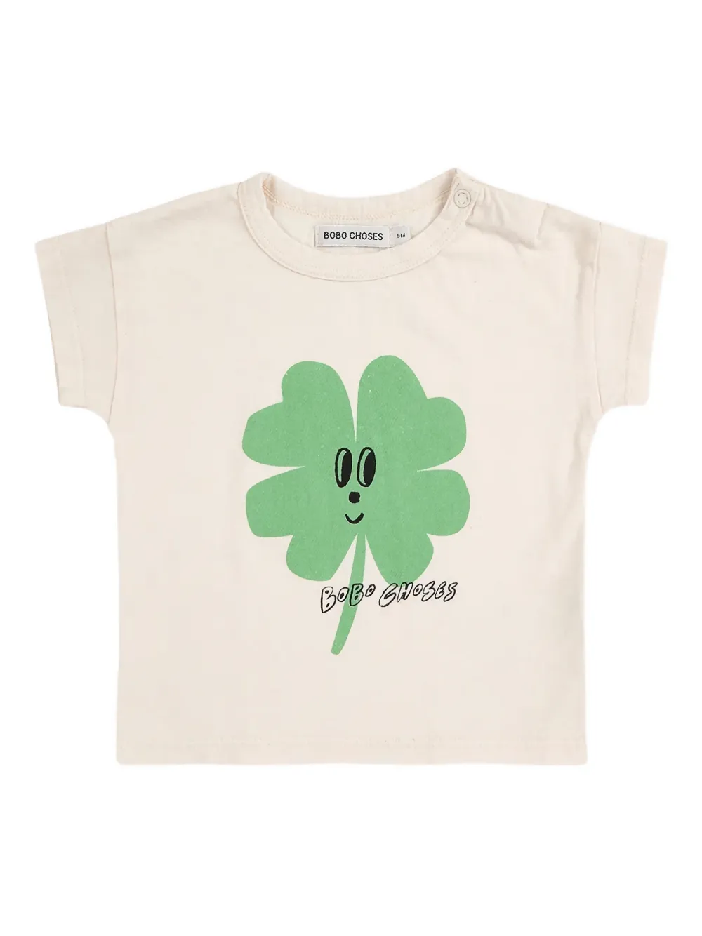 Bobo Choses Four-leaf Clover-print T-shirt In Neutral