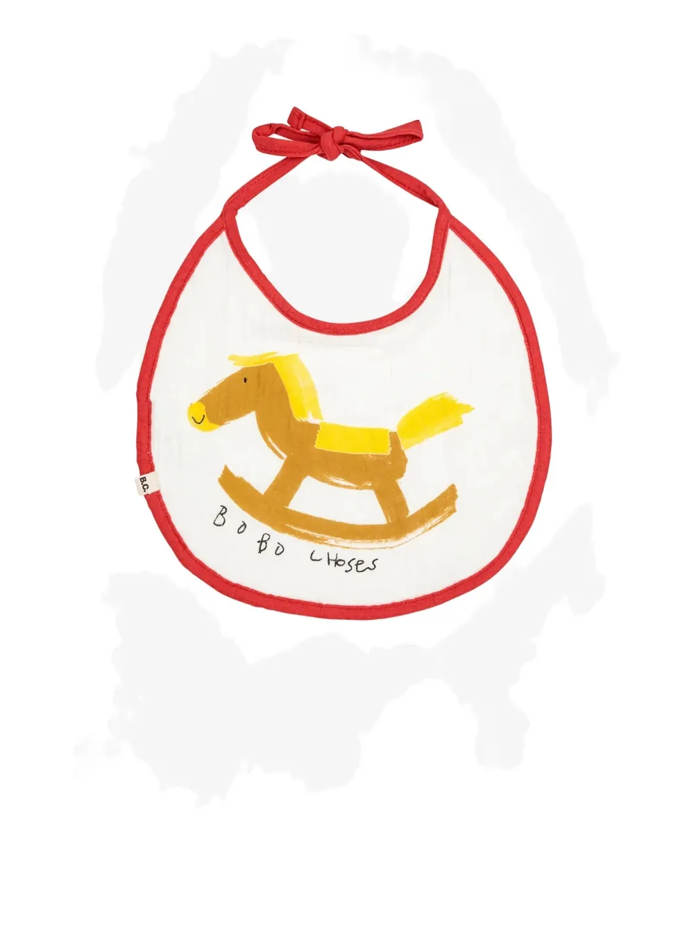 Bobo Choses rocking-horse bibs (set of two) - Rood