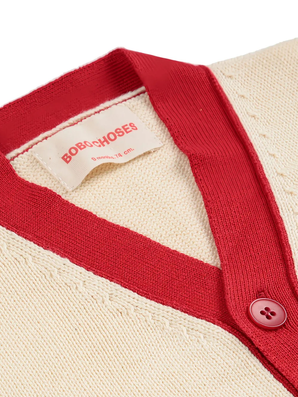 Bobo Choses Choo vest met colourblocking Beige