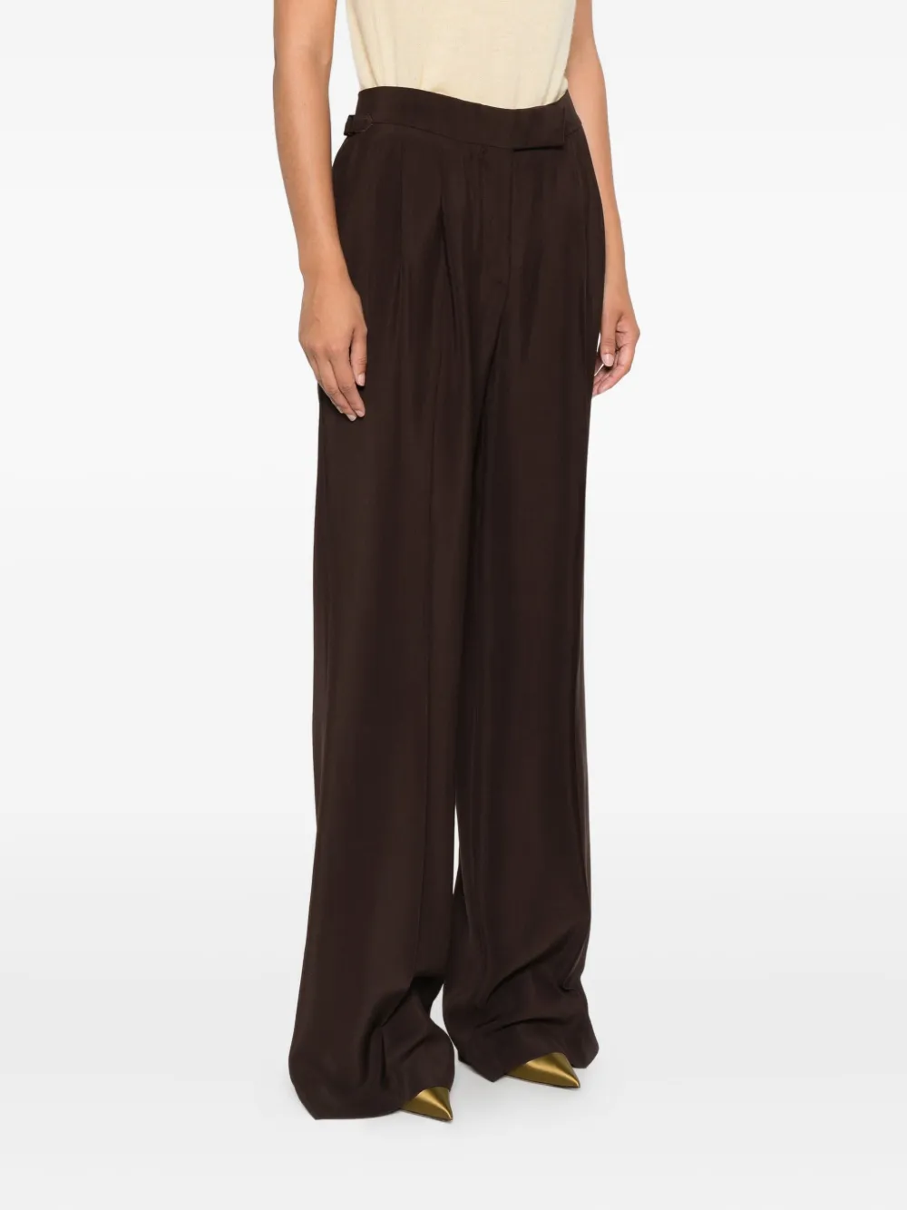 TOM FORD pleated side-adjusters trousers Bruin