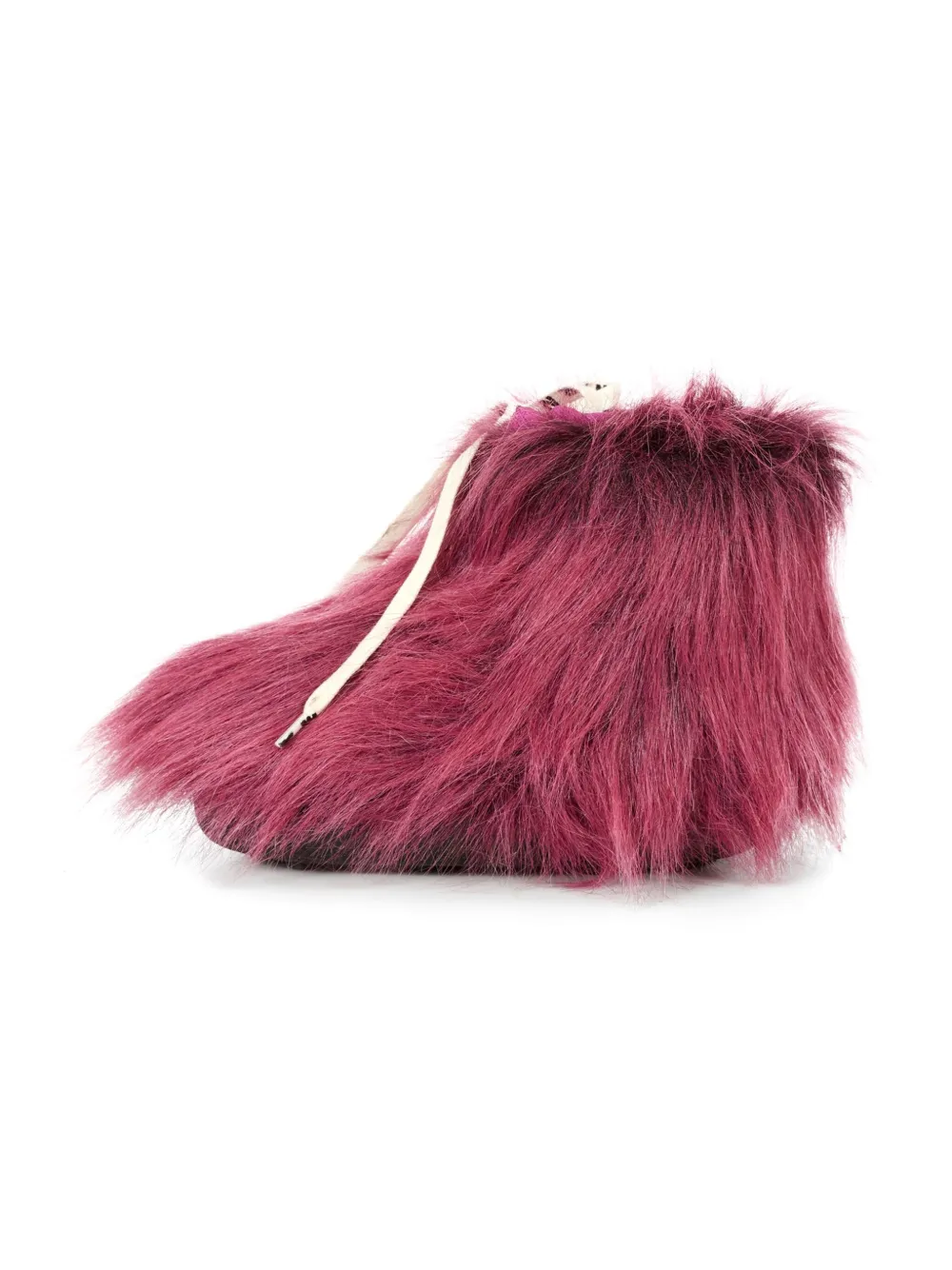Marni Kids faux-fur lace-up boots Pink