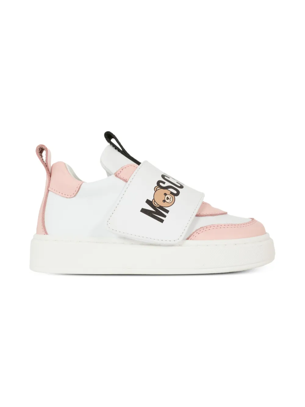 Moschino Kids logo-strap leather trainers | Teen Girl Shoes | Image 2