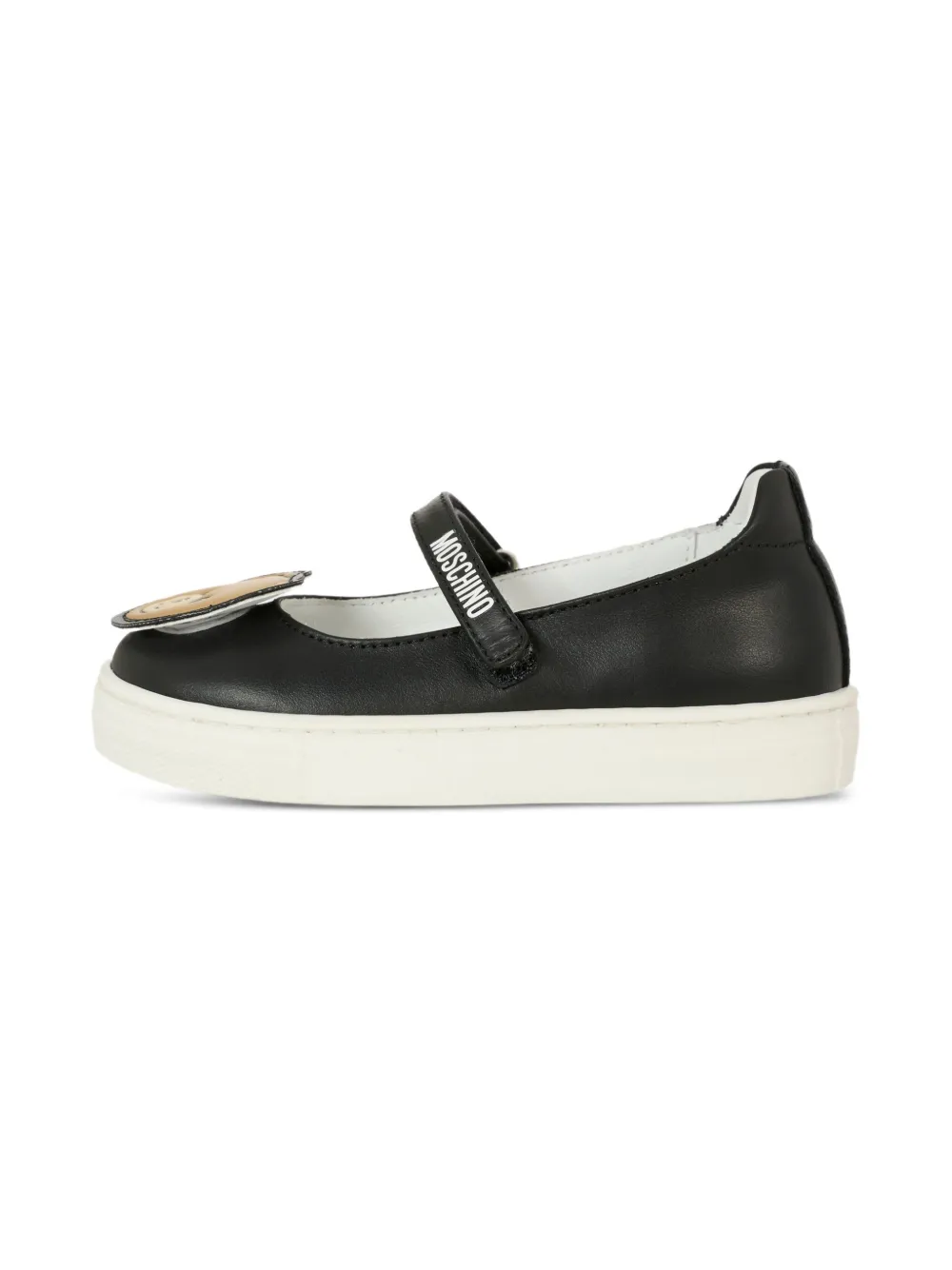 Moschino Kids teddy-bear embellishment sneakers Black