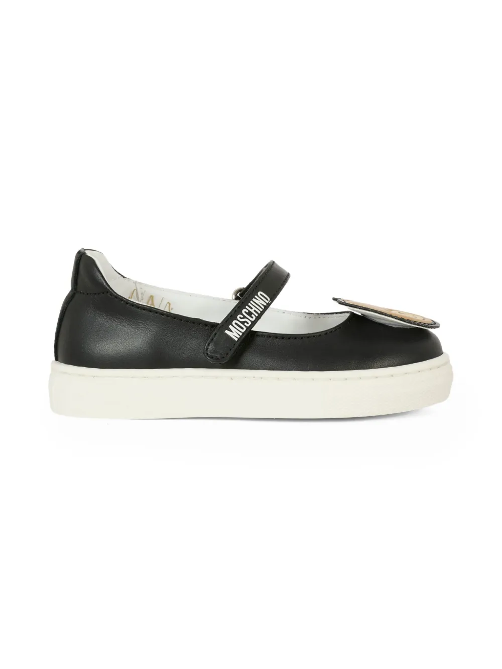 Moschino Kids teddy-bear embellishment sneakers Black