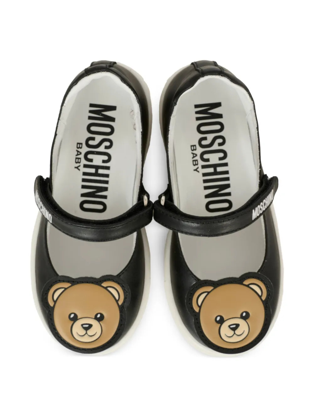 Moschino Kids teddy-bear embellishment sneakers Black
