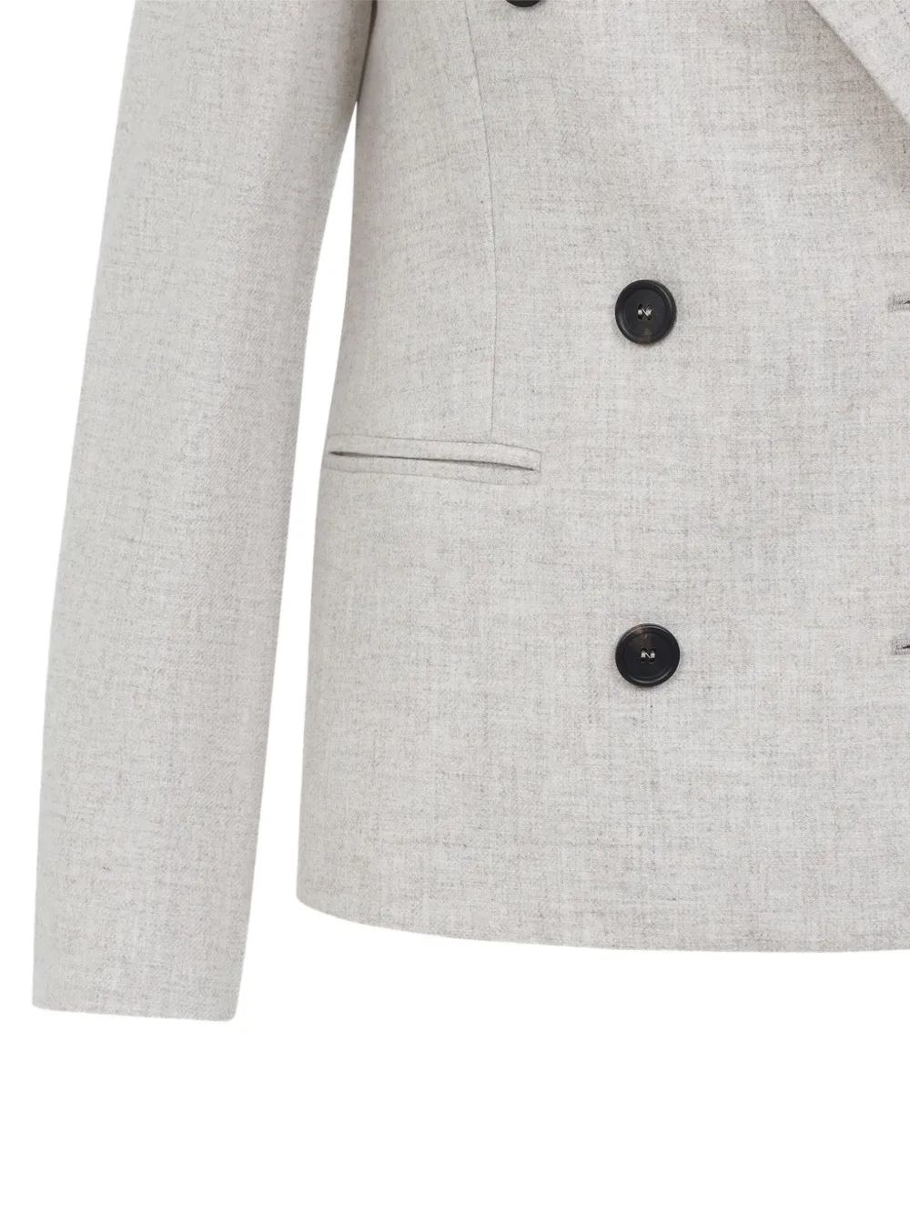 Brunello Cucinelli Blazer met dubbele rij knopen Beige