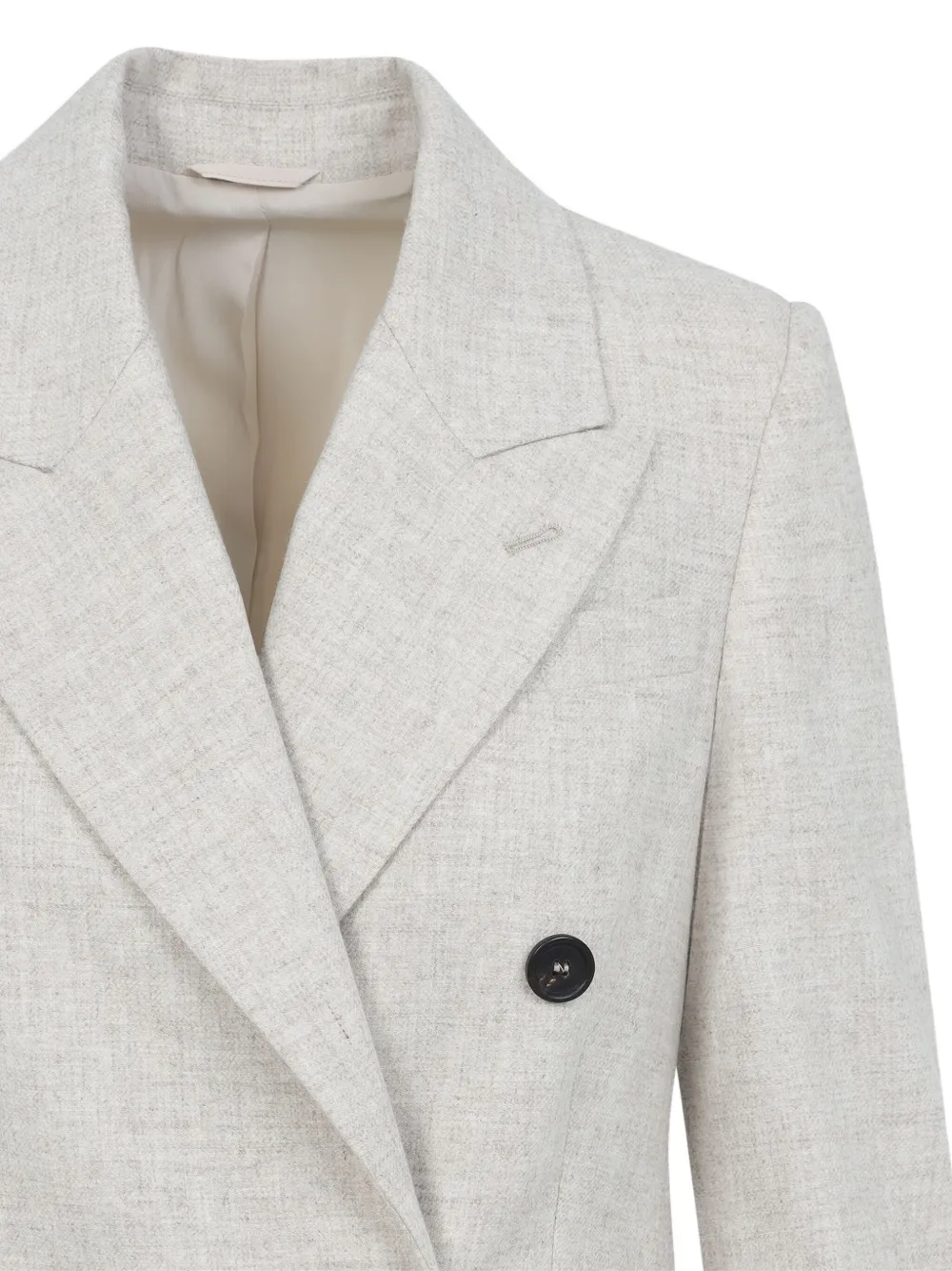 Brunello Cucinelli Blazer met dubbele rij knopen Beige