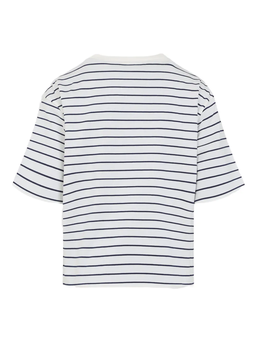 Miu striped logo T-shirt Wit