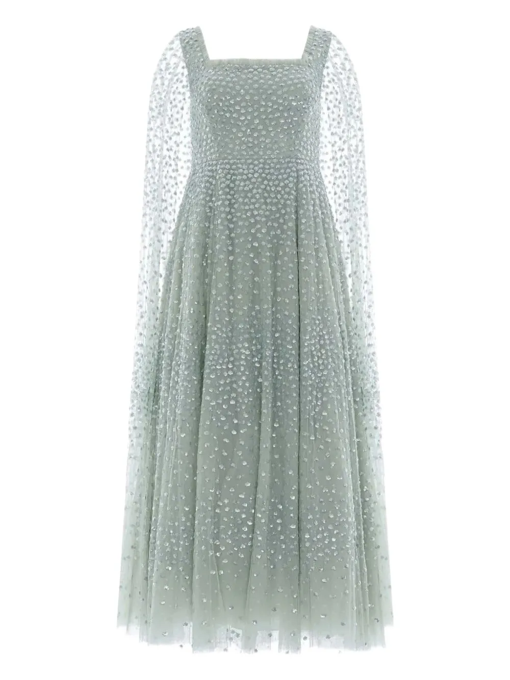 Needle & Thread Scatter Dot Sequinned Maxi Dress In Green