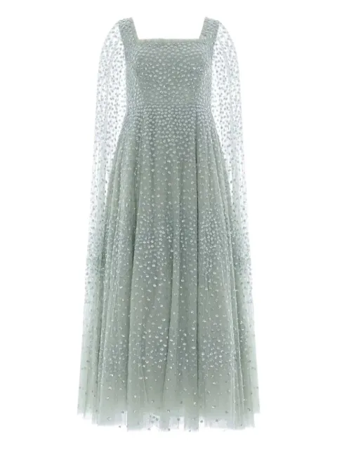 Needle & Thread Scatter Dot sequinned maxi dress