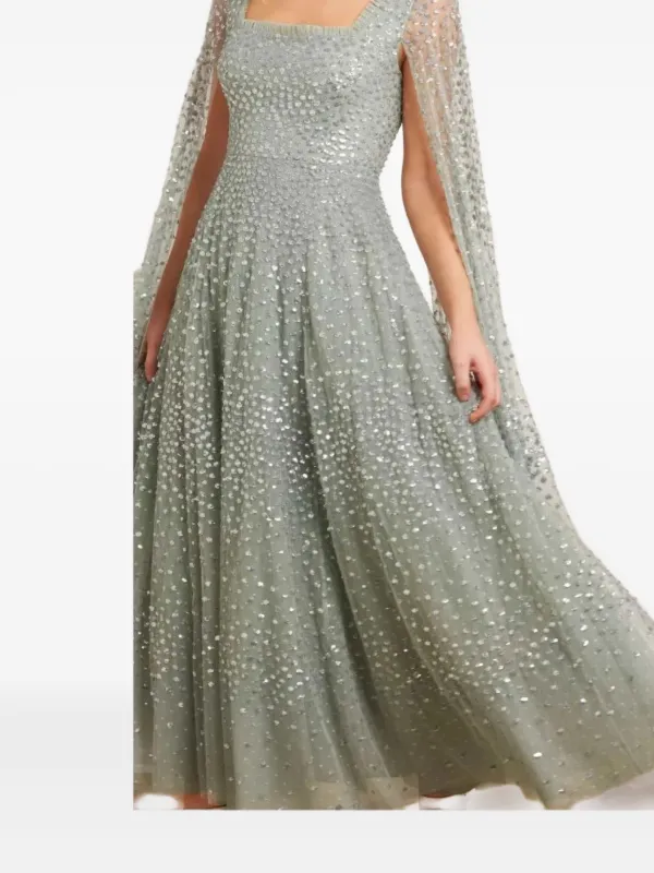 Needle & Thread Scatter Dot Sequinned Maxi Dress | Green | FARFETCH