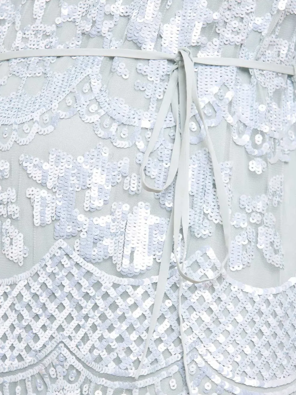 Needle & Thread Avondjurk verfraaid met pailletten en klokmouwen - Blauw