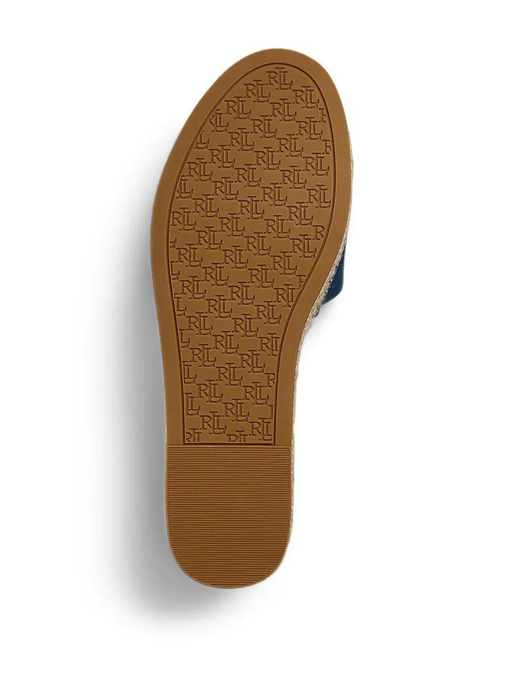 Lauren Ralph Lauren logo-embroidered platform espadrille sandals Blue