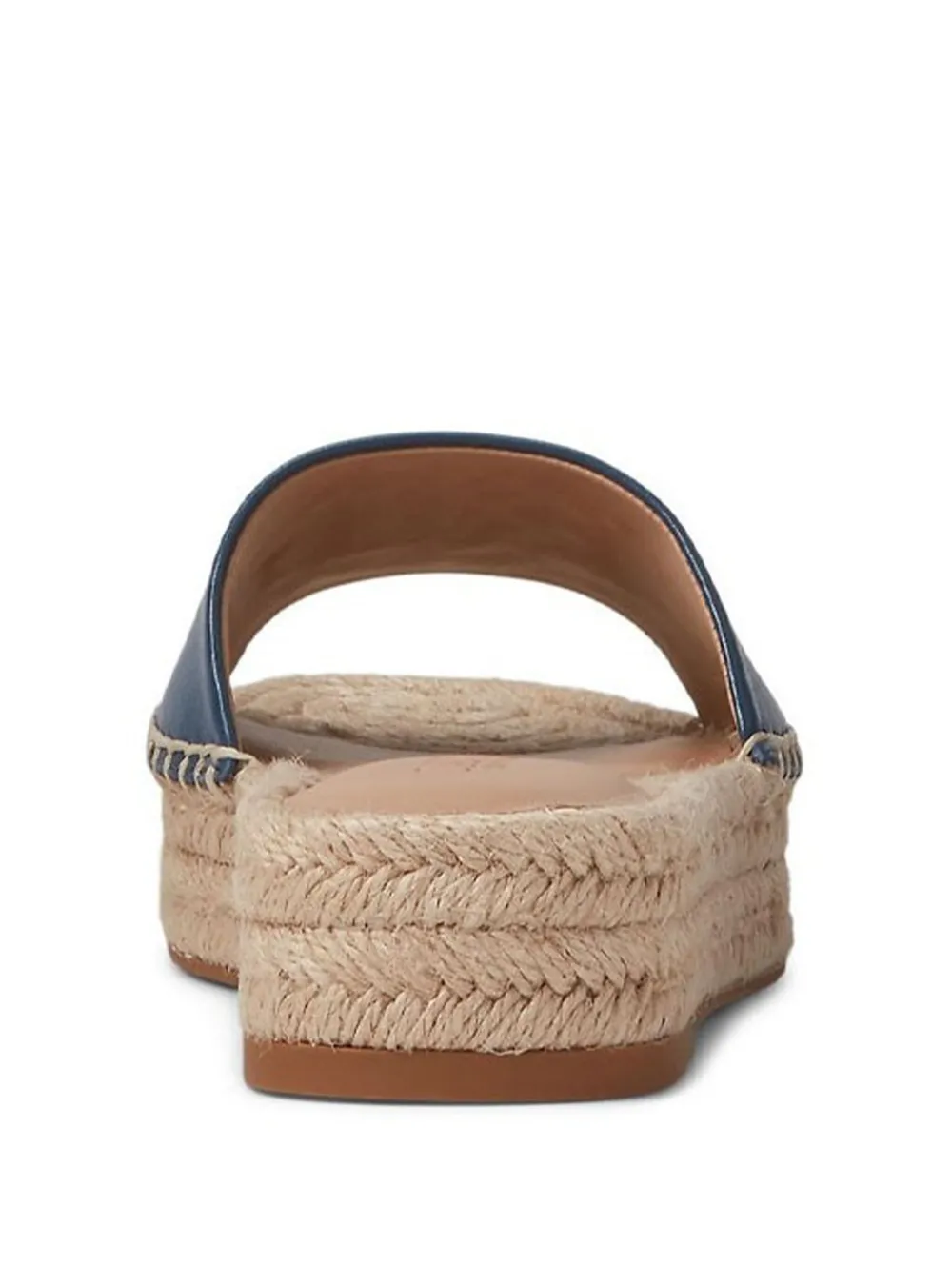 Lauren Ralph Lauren logo-embroidered platform espadrille sandals Blue