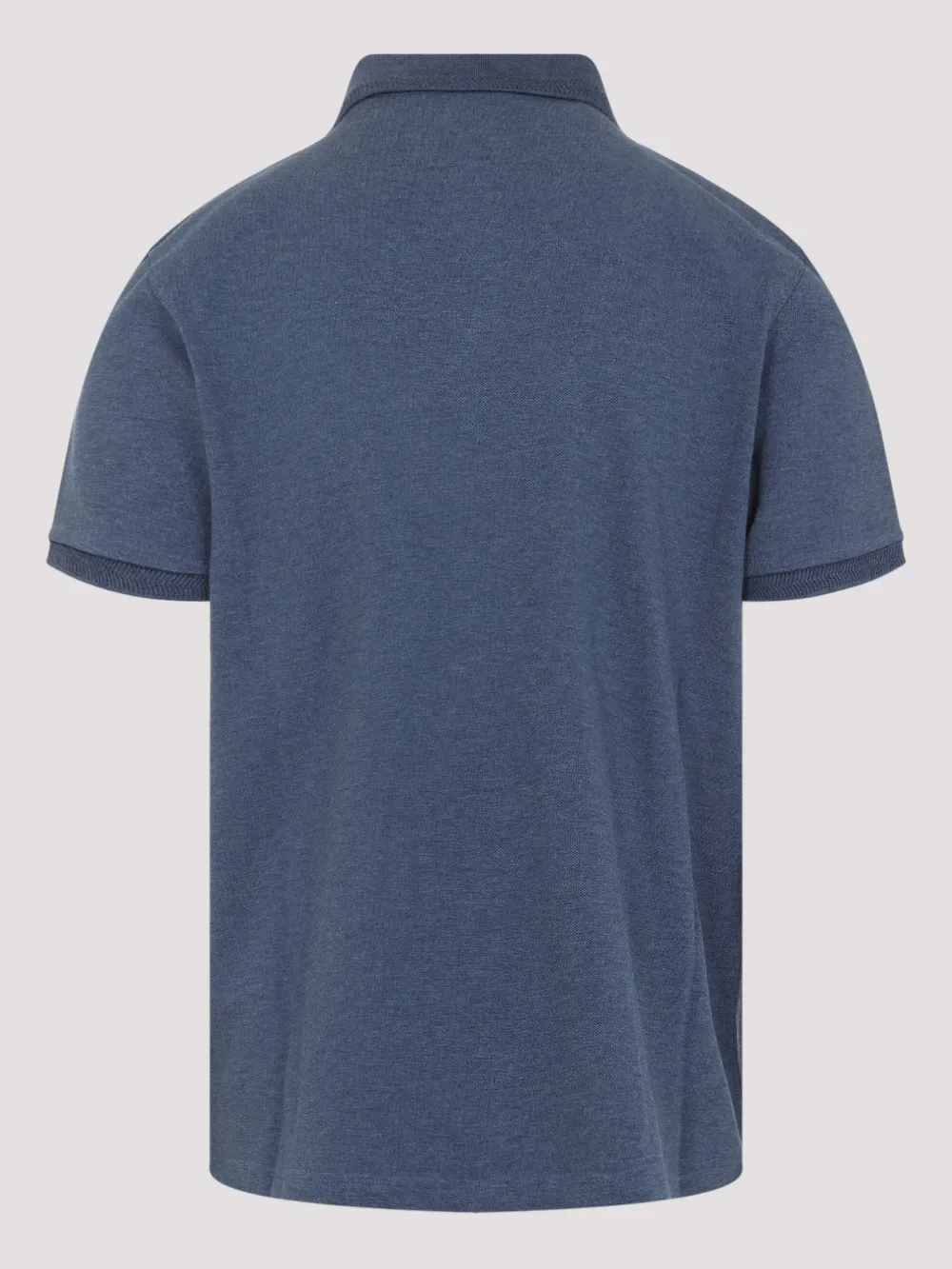 Moncler logo-embroidered polo shirt Blauw