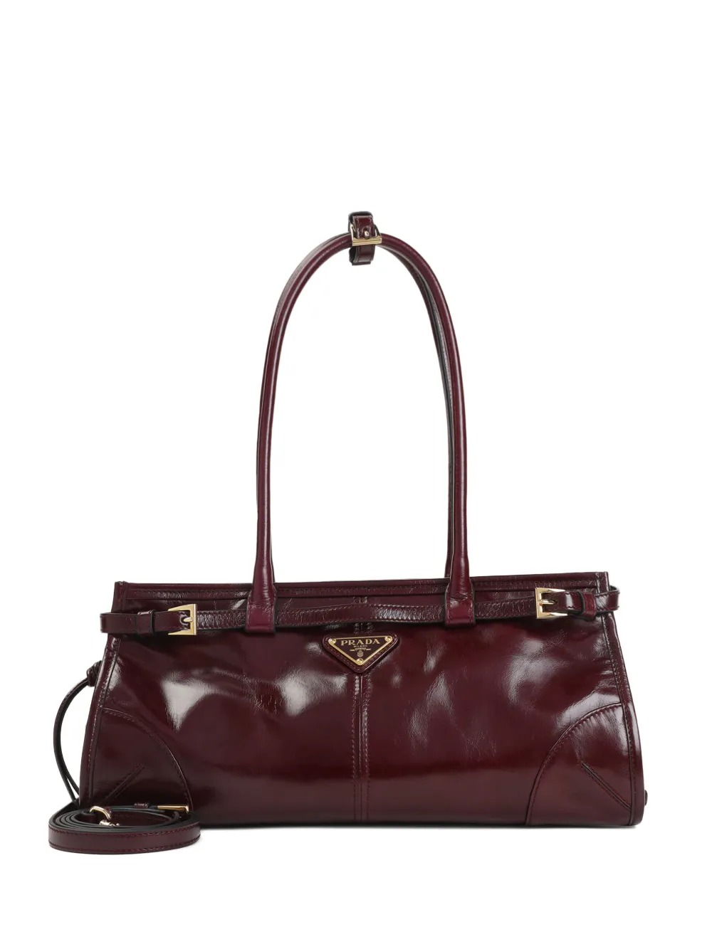 Prada Bonnie medium leren shopper Rood