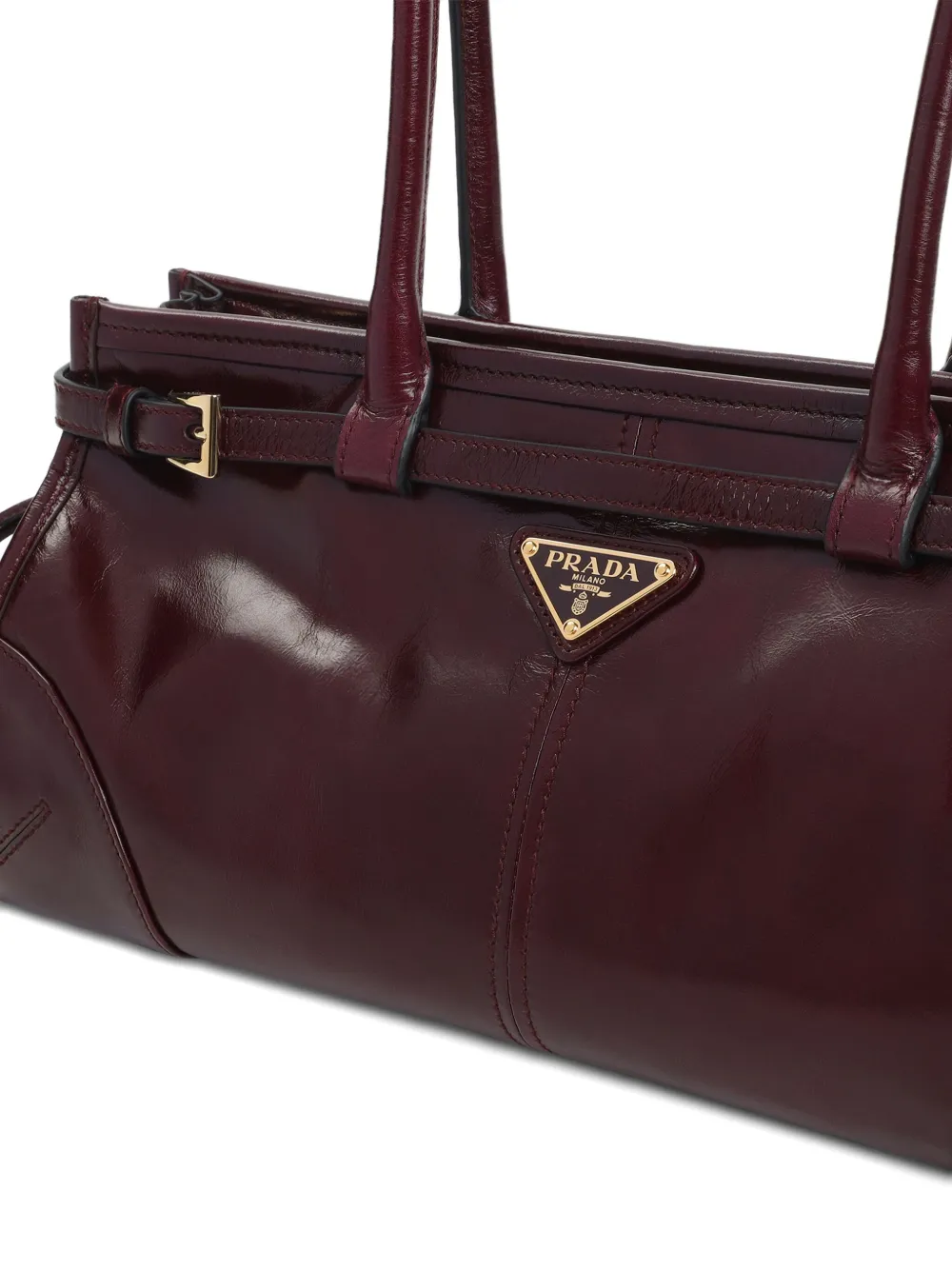 Prada Bonnie medium leren shopper Rood