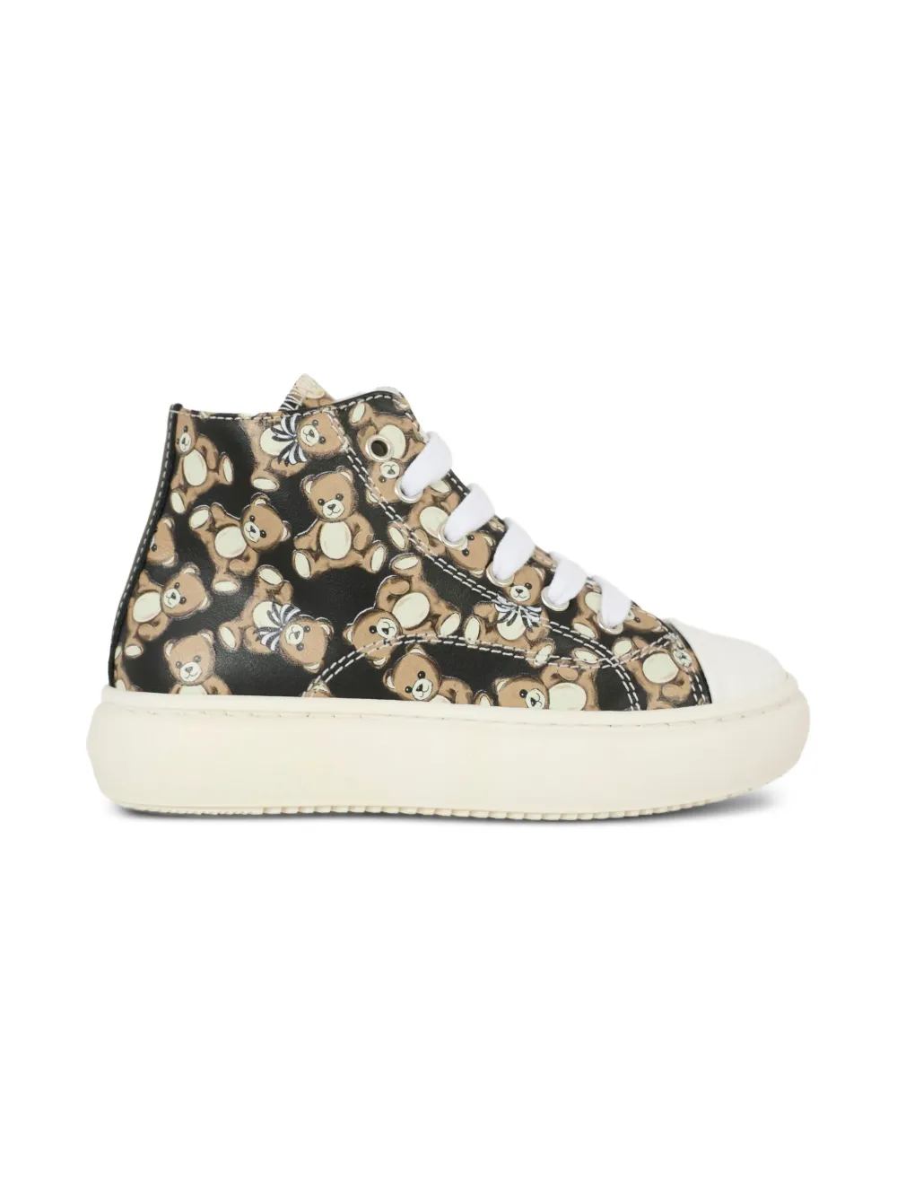 Moschino Kids teddy-print high-top trainers Black