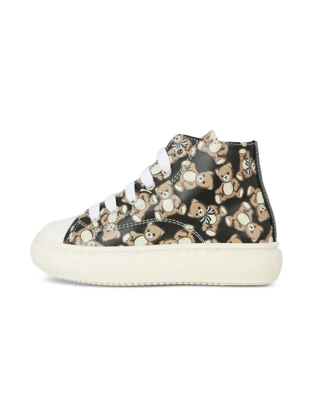 Moschino Kids teddy-print high-top trainers Black