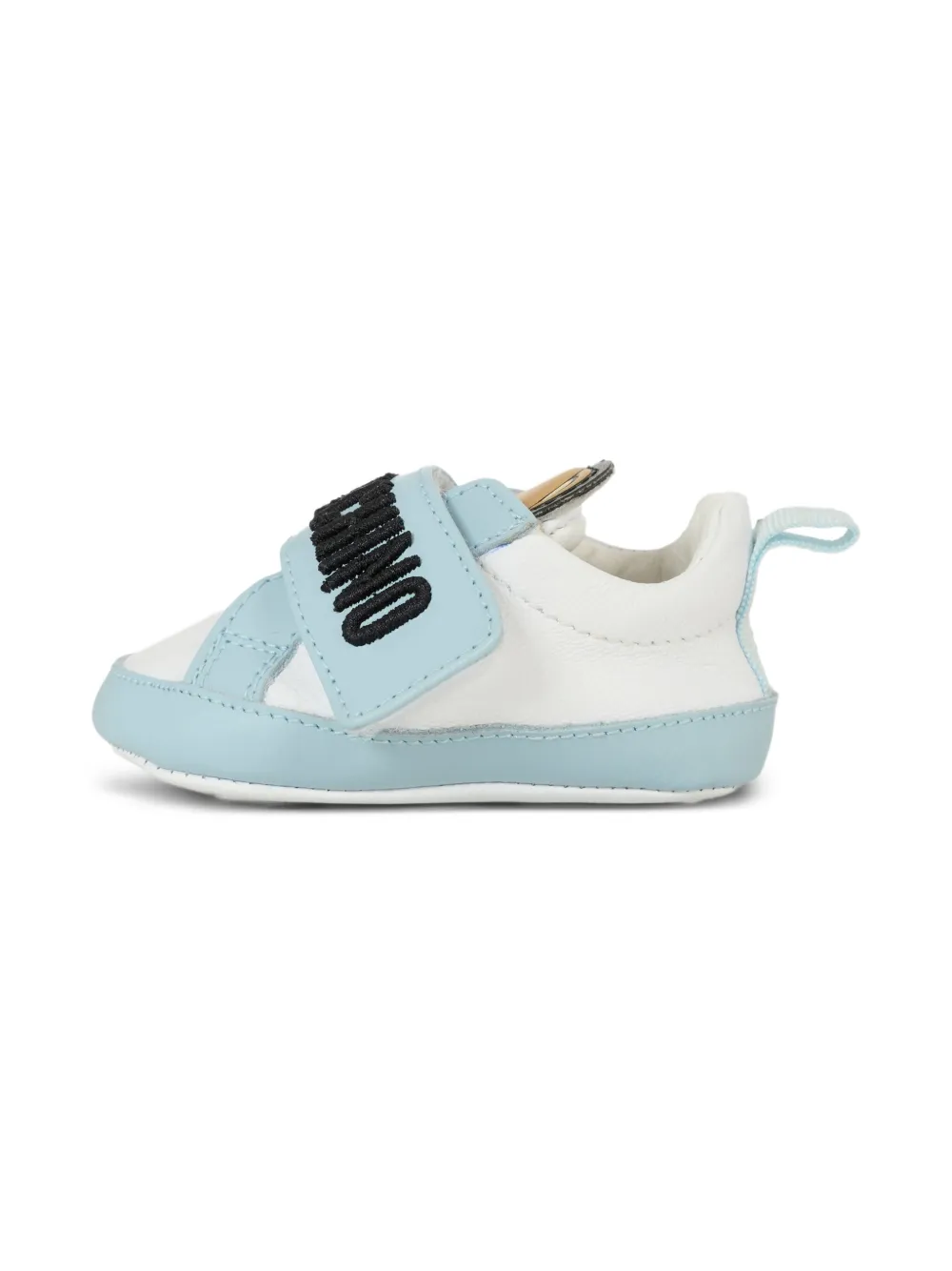 Moschino Kids teddy-motif logo-strap sneakers White