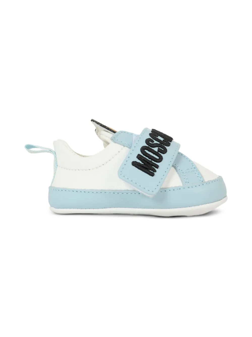 Moschino Kids teddy-motif logo-strap sneakers White