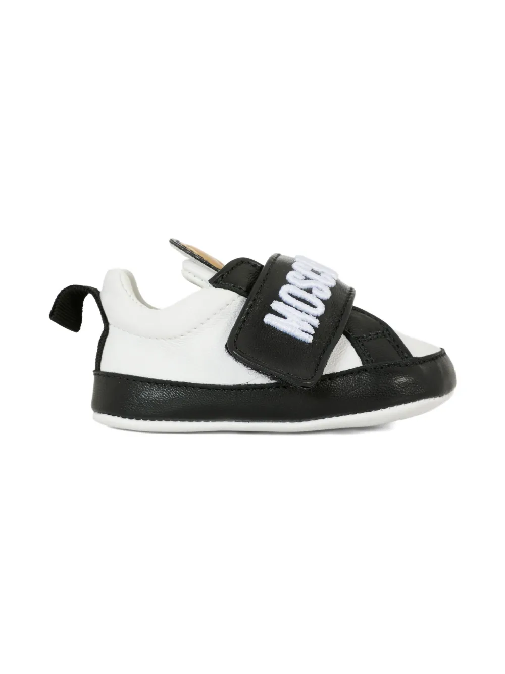 Moschino Kids teddy-motif logo-strap sneakers Black
