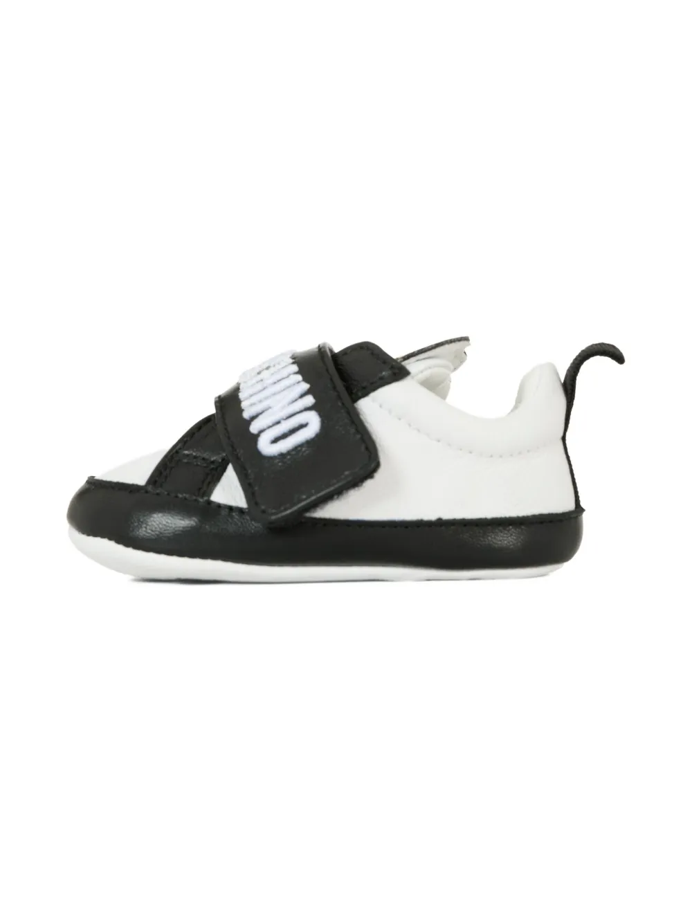 Moschino Kids teddy-motif logo-strap sneakers Black