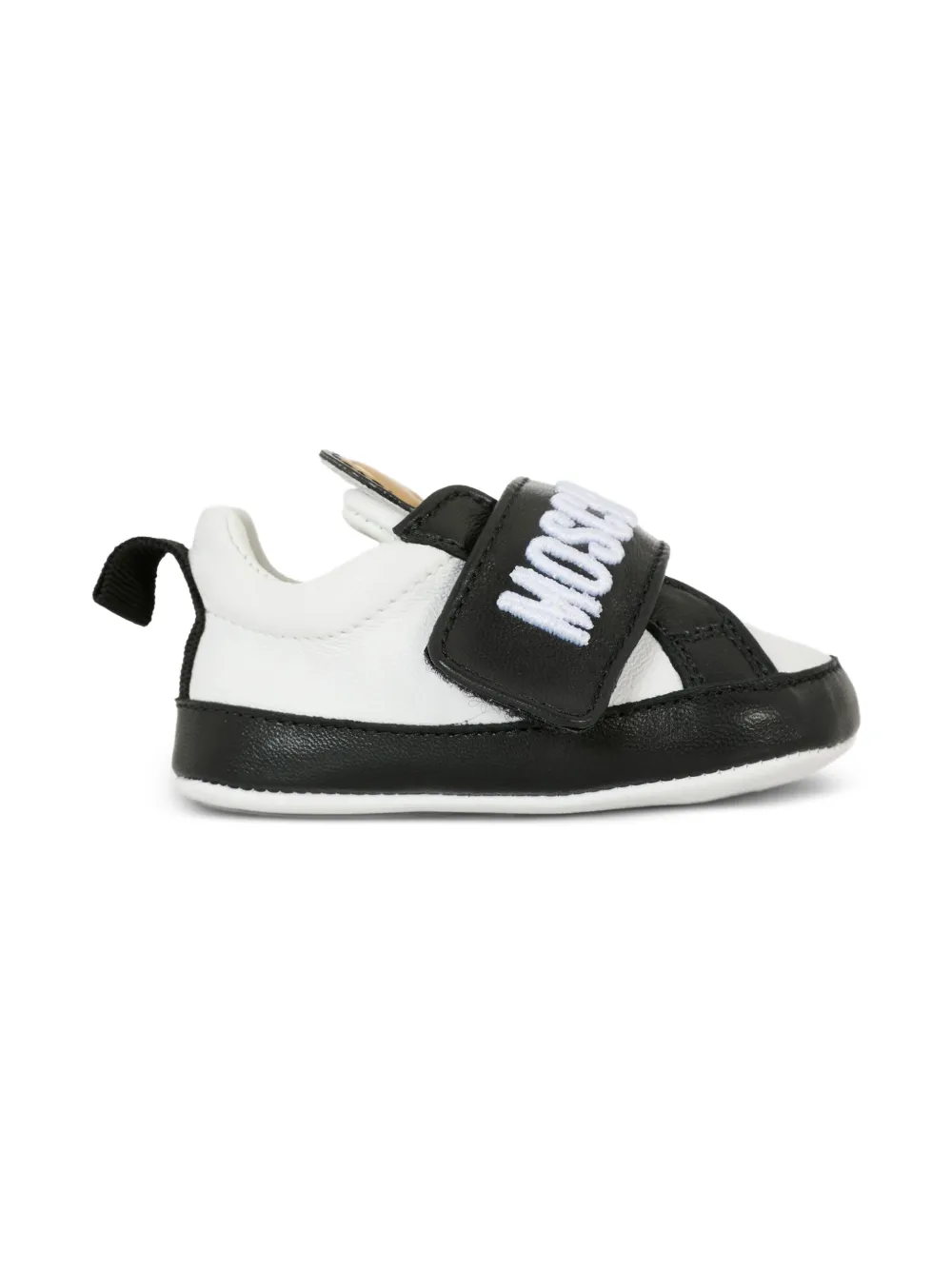 Moschino Kids Sneakers met logoband en teddybeerprint Zwart