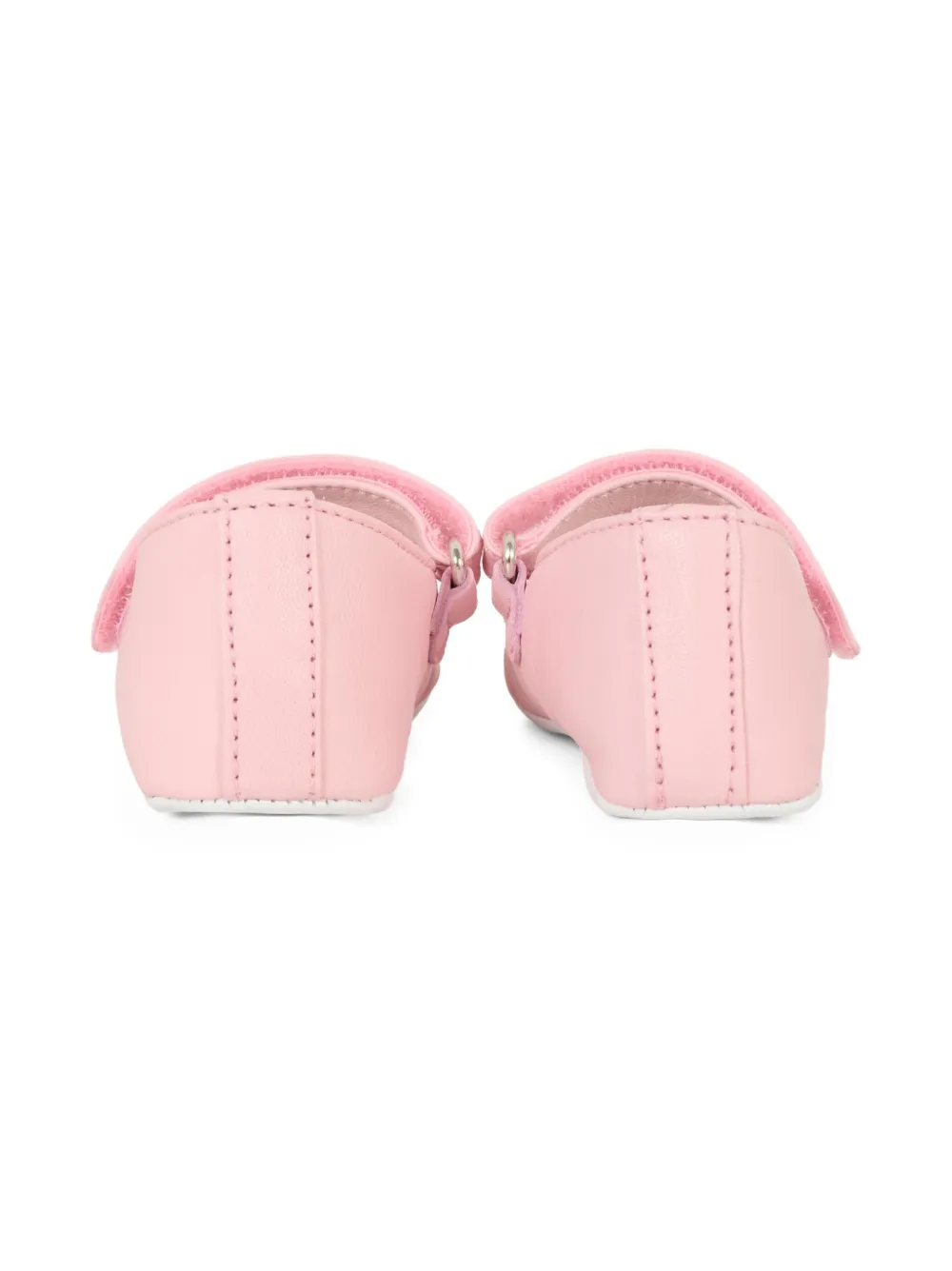 Moschino Kids teddy-bear embellishment ballerina shoes Pink