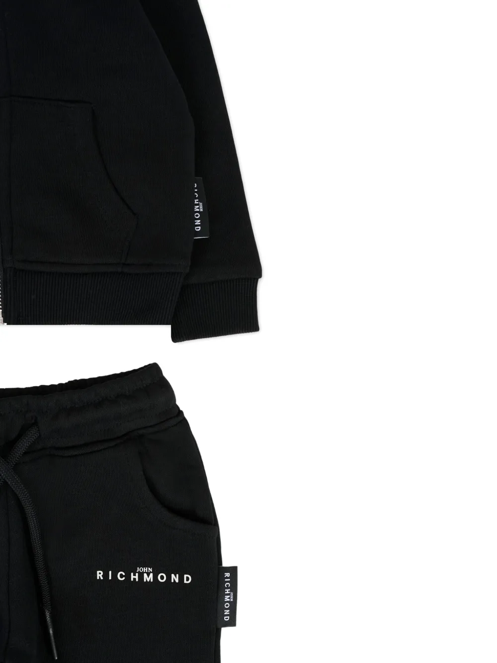 John Richmond Junior Trainingspak met geborduurd logo Zwart