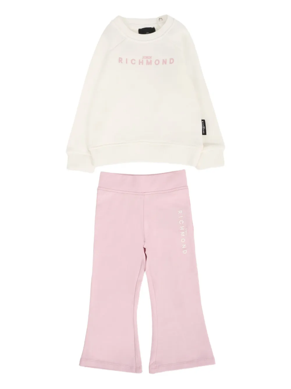 John Richmond Junior logo-embroidered tracksuit Beige