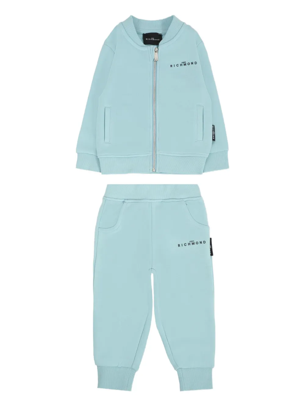 John Richmond Junior logo-embroidered tracksuit Blauw
