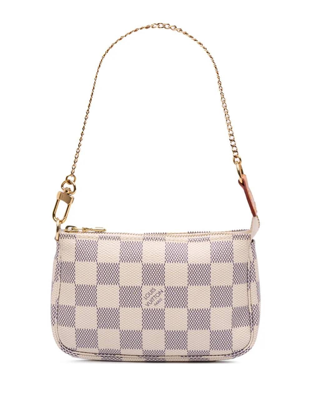 Louis Vuitton Pre-Owned 2019 ダミエ アズール ミニ ポシェット アクセソワール ハンドバッグ - ホワイト Louis Vuitton Pre-Owned 2019 ダミエ アズール ミニ ポシェット アクセソワール ハンドバッグ - ホワイト