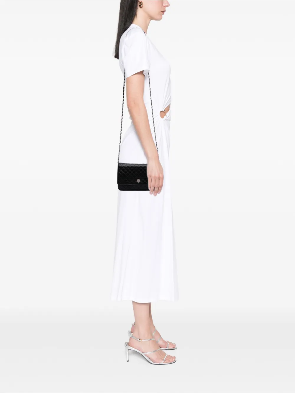 CHANEL Pre-Owned 2008-2009 CC Quilted Lambskin Wallet On Chain crossbody bag | Pre-Owned | Image 2