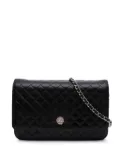 CHANEL Pre-Owned 2008-2009 CC Quilted Lambskin Wallet On Chain crossbody bag - Black