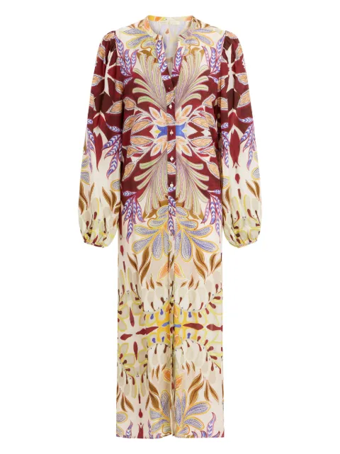 Marie Oliver Gregory floral-print puff-sleeve dress
