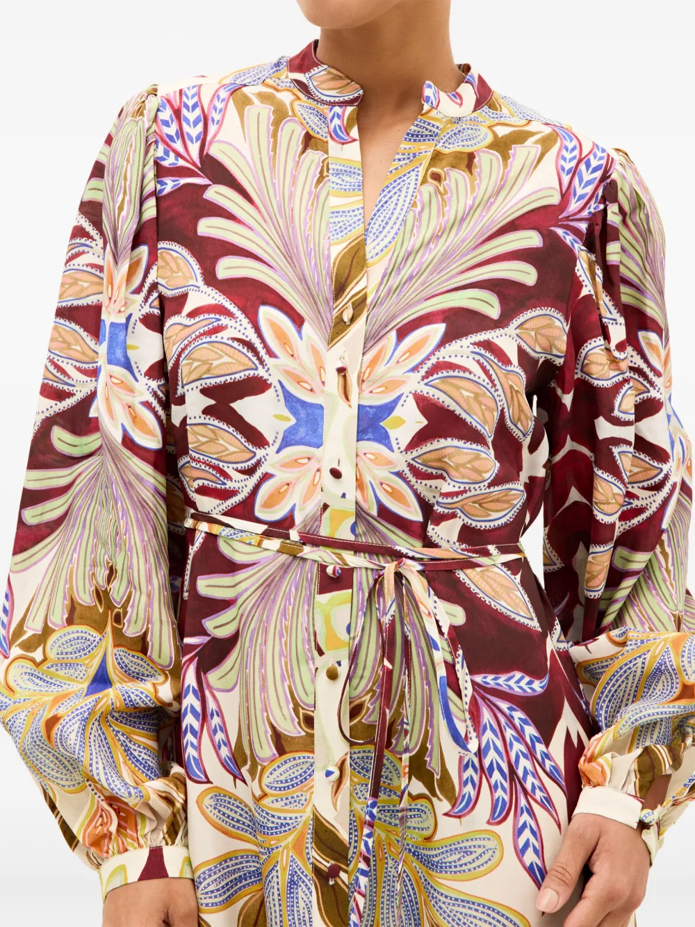 Marie Oliver Gregory Floral-print Puff-sleeve Dress In Multi