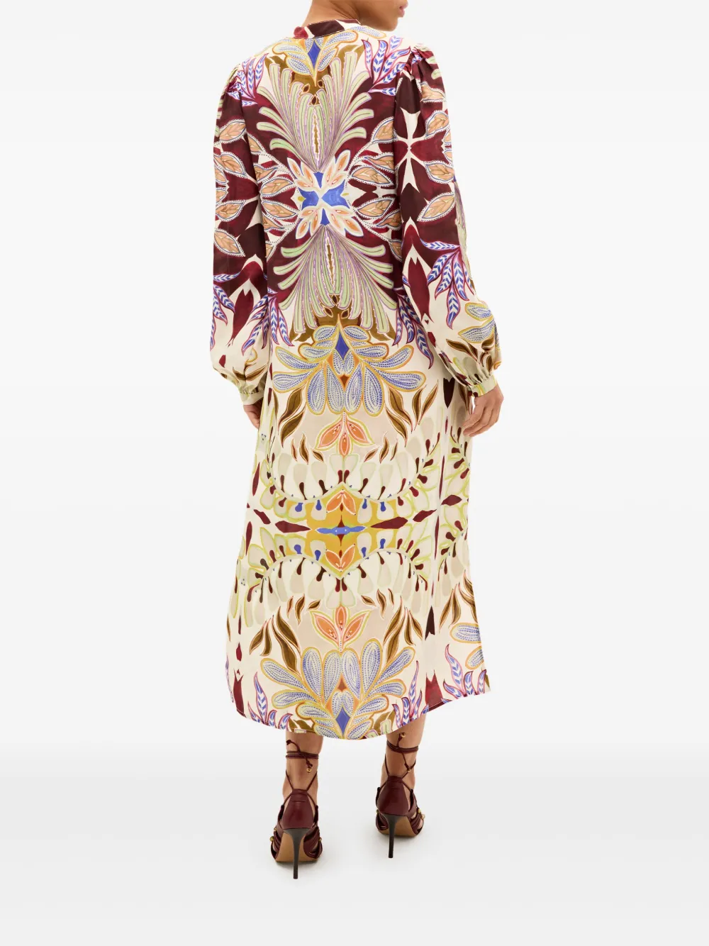 Marie Oliver Gregory Floral-print Puff-sleeve Dress In Multi