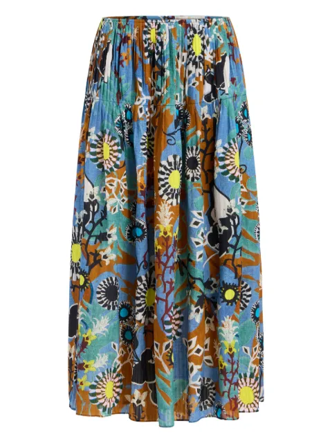Marie Oliver Wilson pleated floral-print skirt