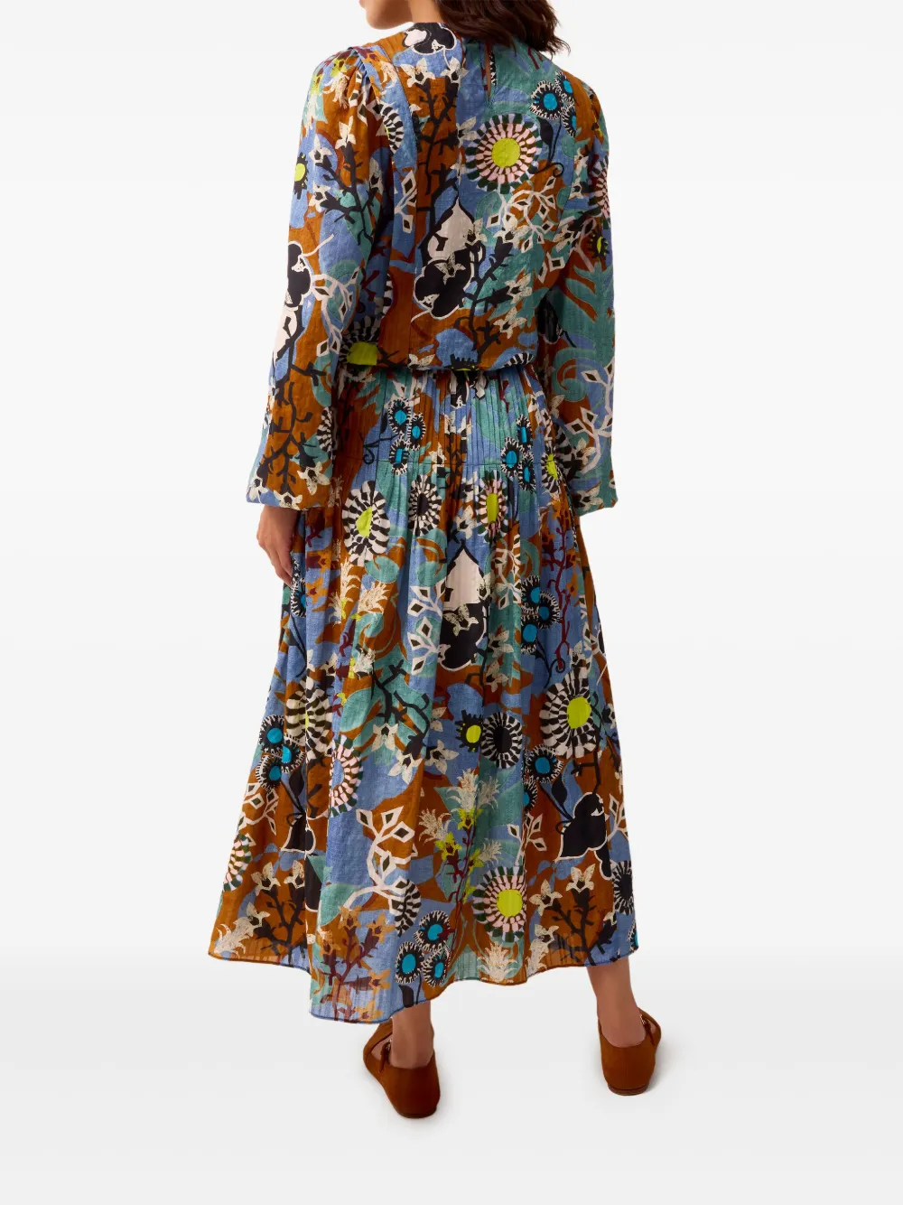 Marie Oliver Wilson Pleated Floral-print Skirt In Multi