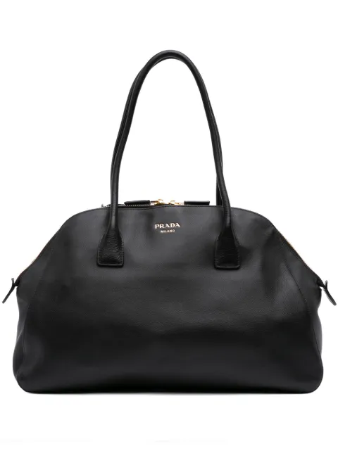 Prada Pre-Owned 2000-2025 Medium Soft Grain Leather Shopping Bag handbag
