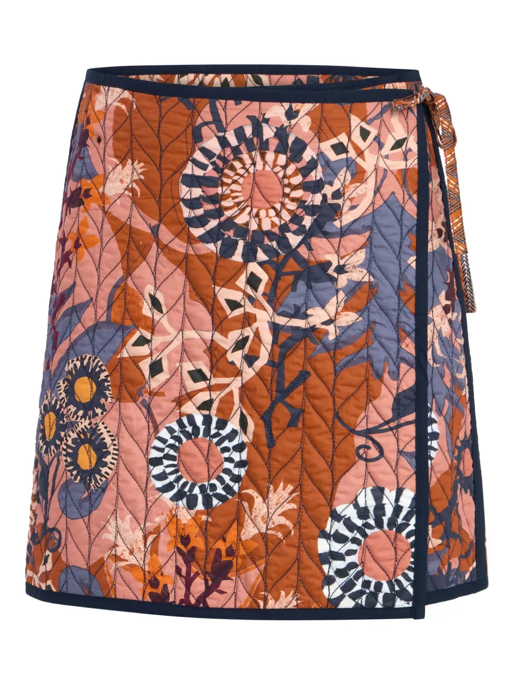 Marie Oliver Quilted Wrap Skirt In Multi