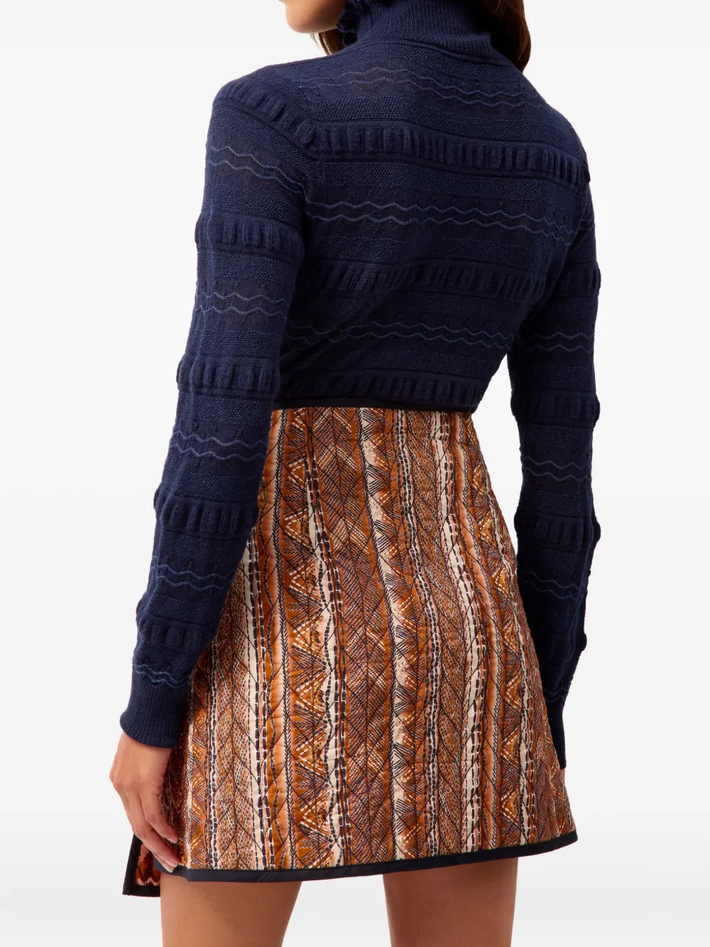 Marie Oliver Quilted Wrap Skirt In Multi