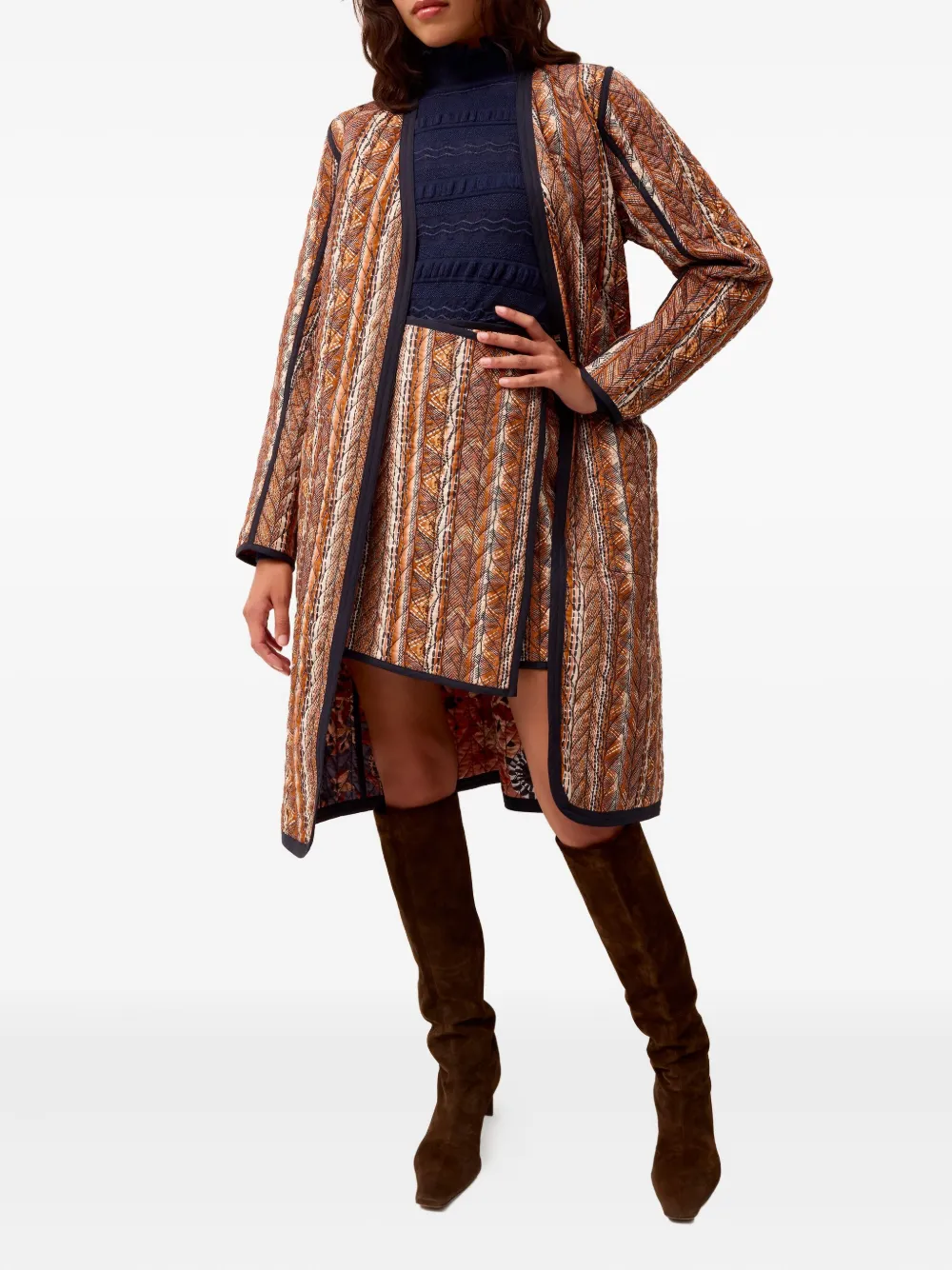 Marie Oliver quilted wrap skirt - Oranje