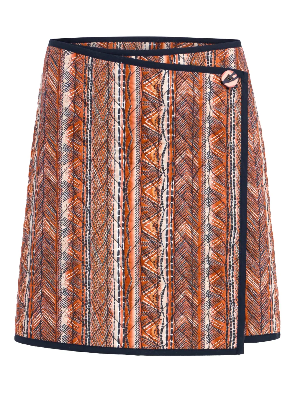 Marie Oliver Quilted Wrap Skirt In Multi